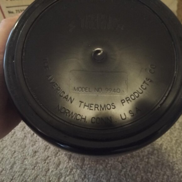 Vintage THERMOS ice bucket, black & gold, rare and retro - Picture 5 of 10